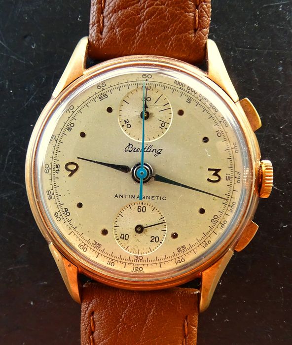 1950 Breitling vintage timeless mens' aviator stopwatch