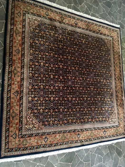Hand knotted Persian rug, Endjelas, 207 cm x 201 cm - India