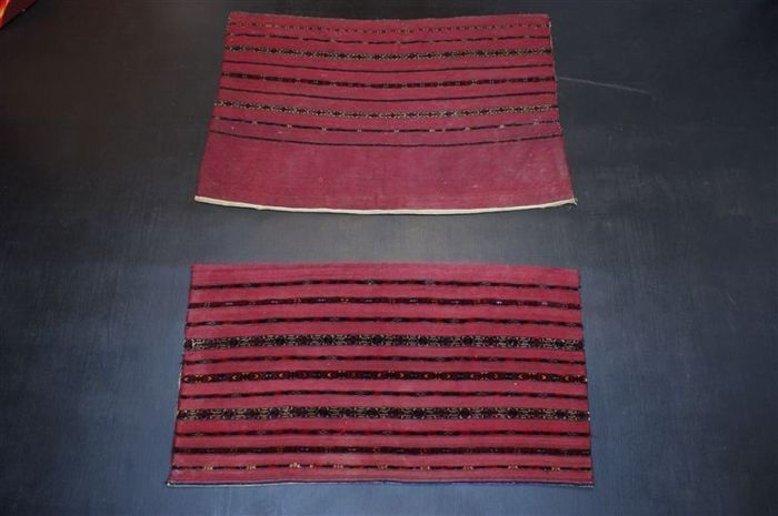 Handwoven vintage carpet bag Turkman Nomads Kilim 2 x Kelim antique approx
