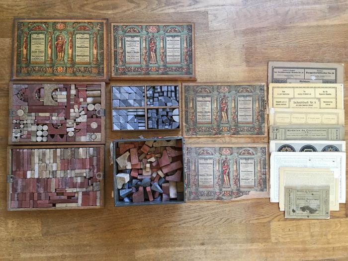 Large Lot - 4x Anchor - Box of Building Bricks - F.Ad - Richter & Cie