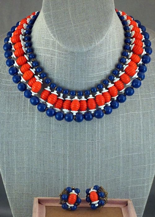 Miriam Haskell exquisite vintage demi parure New York 1950-1955