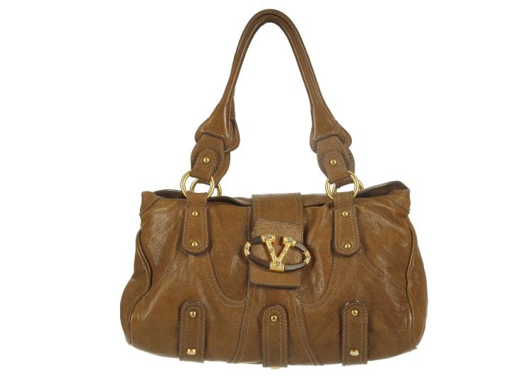 Valentino Garavani brown leather handbag