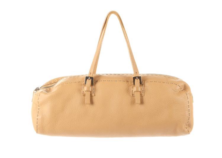 Fendi Peach Selleria Shoulder Bag