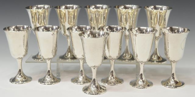 (12) GORHAM STERLING SILVER GOBLETS