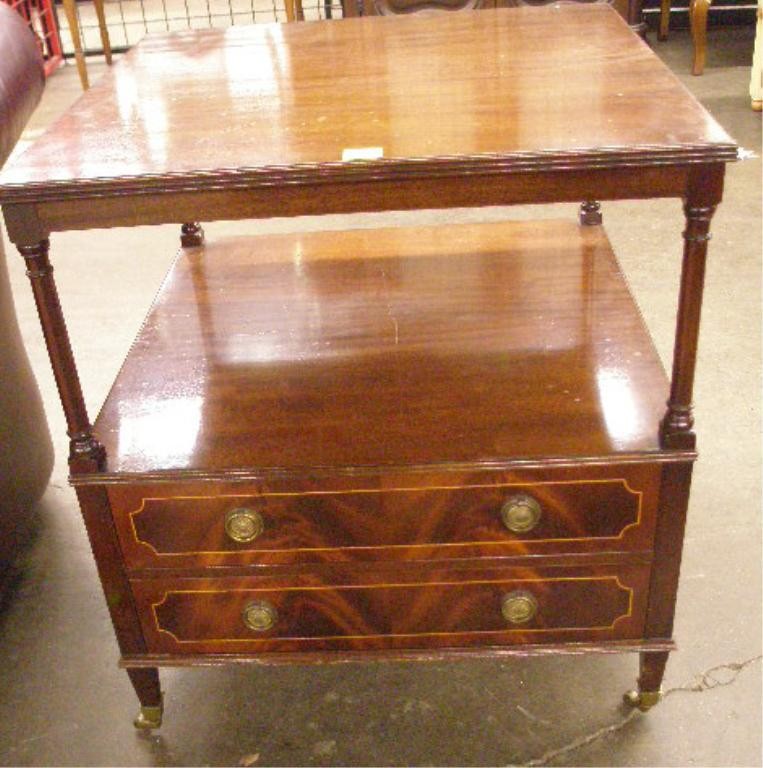 1365: Pair, Tibbenham Hepplewhite End Tables