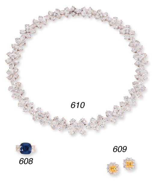 A FINE SAPPHIRE AND DIAMOND RING, BY CHAUMET