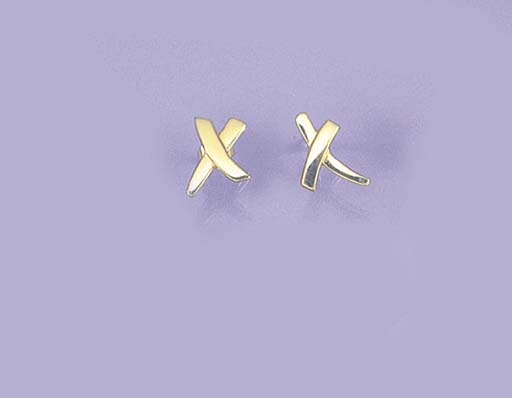 A pair of Paloma Picasso for Tiffany kiss earstuds