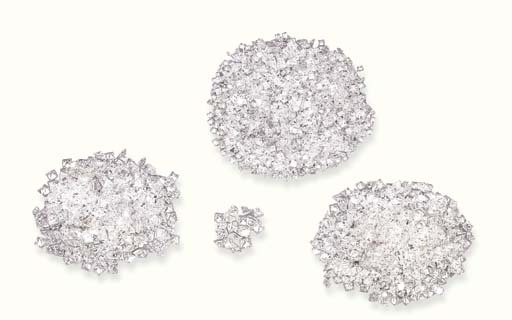 A PARCEL OF UNMOUNTED PRINCESS-CUT DIAMONDS