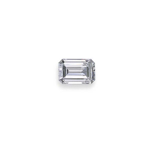 AN UNMOUNTED CUT-CORNERED RECTANGULAR-CUT DIAMOND