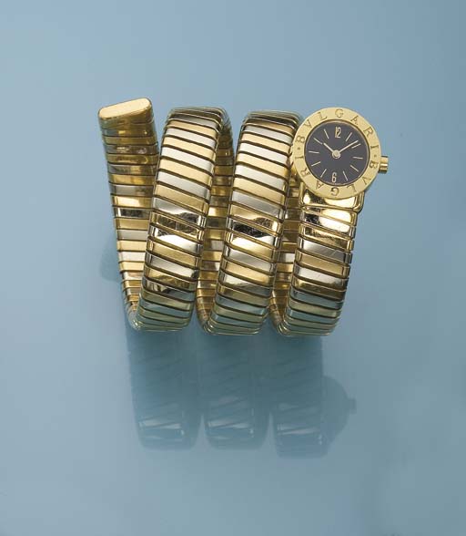 A GOLD 'SERPENTE' LADY'S WRISTWATCH, BY BULGARI