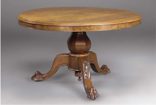 A VICTORIAN MAHOGANY TILT-TOP BREAKFAST TABLE