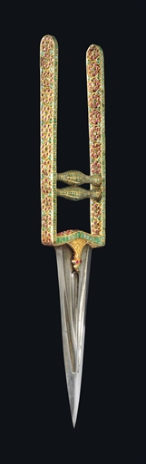 A GEM-SET PUSH DAGGER (KATAR)