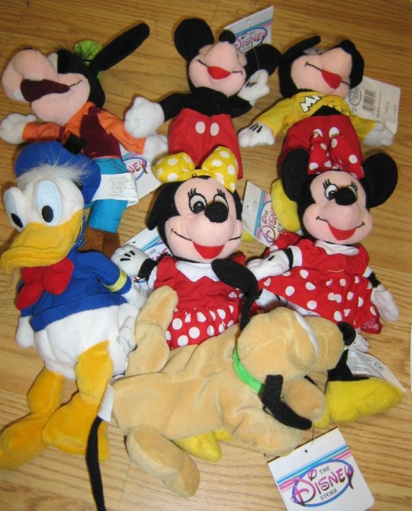 Classic disney character plush dolls