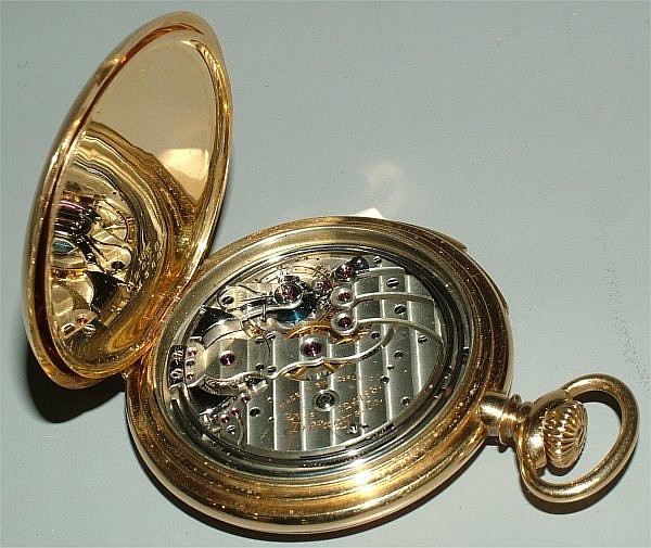 18K Y G PATEK PHILIPPE MINUTE REPEATER POCKET WATCH WITH TIFFANY & CO CASE