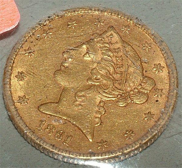 U.S. GOLD COIN $5 1861