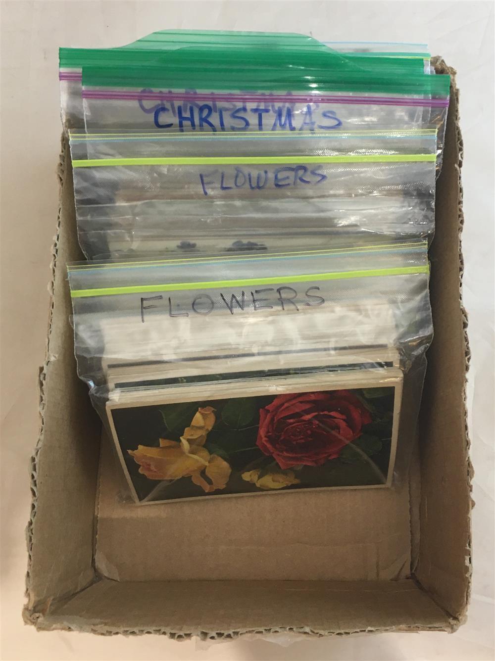 BOX LOT ASSORTED ANTIQUE POSTCARDS