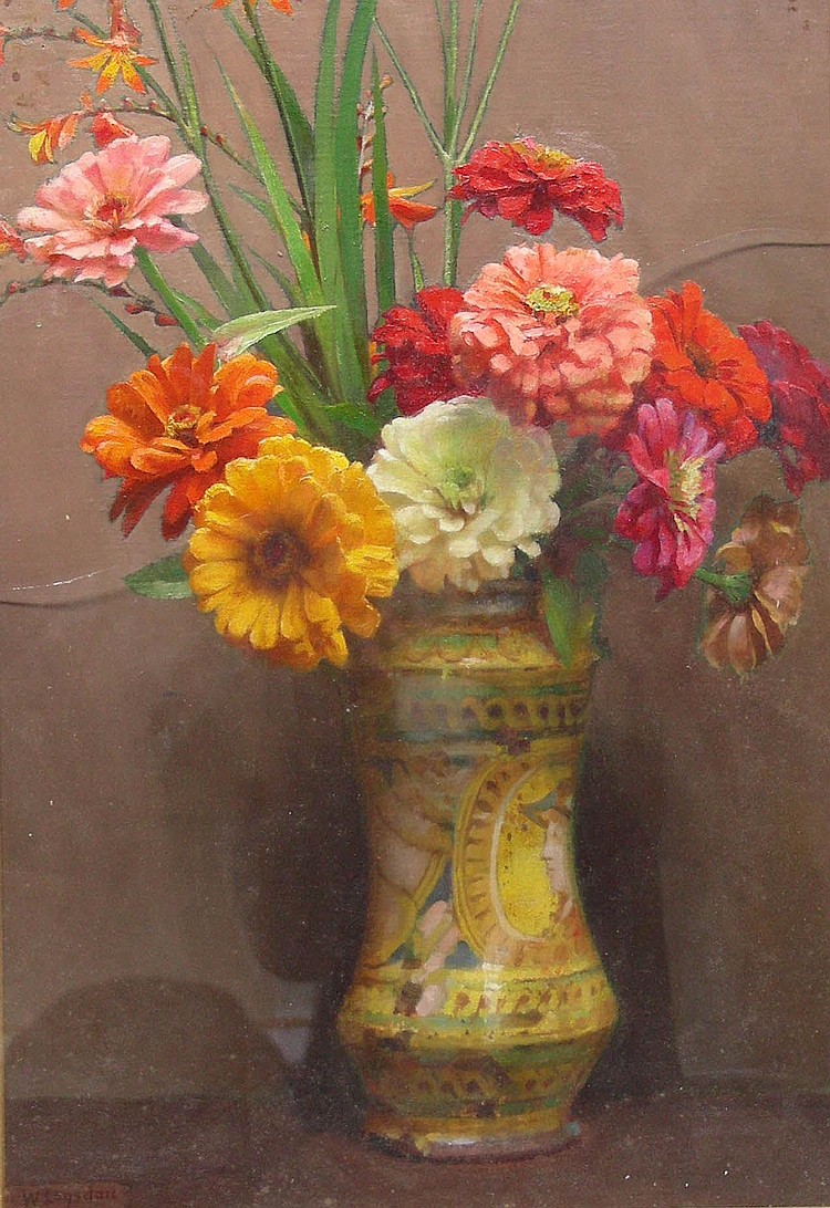 William Logsdail (1859-1944): Still Life Flowers
