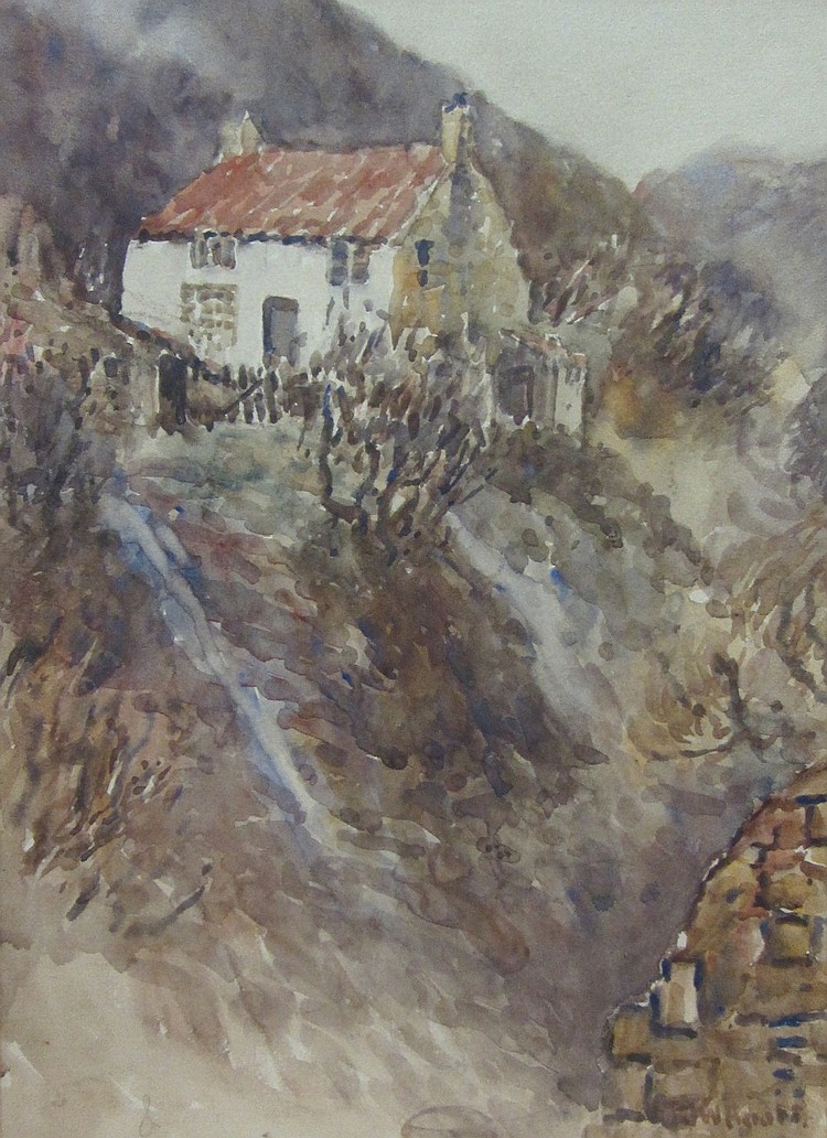 James William Booth (Staithes Group 1867-1953): Up Beck...