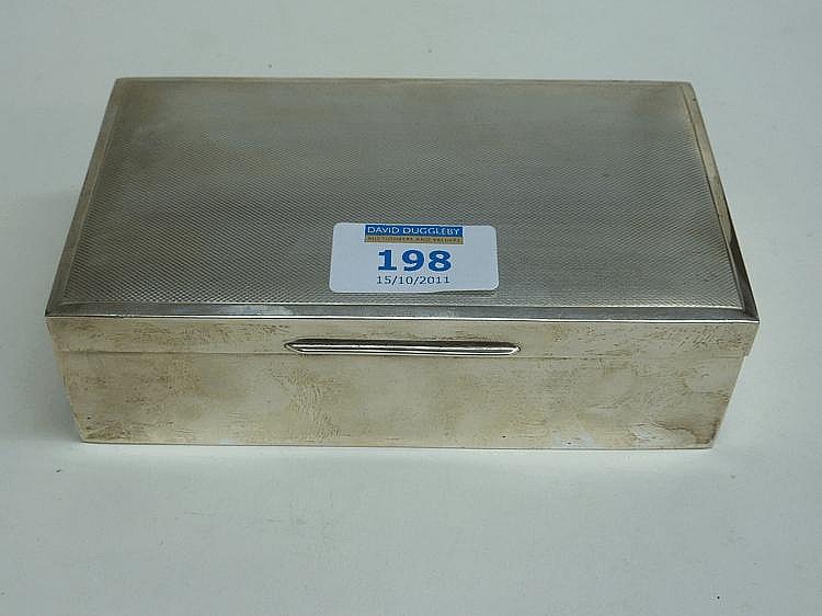 Hallmarked silver Cigarette box