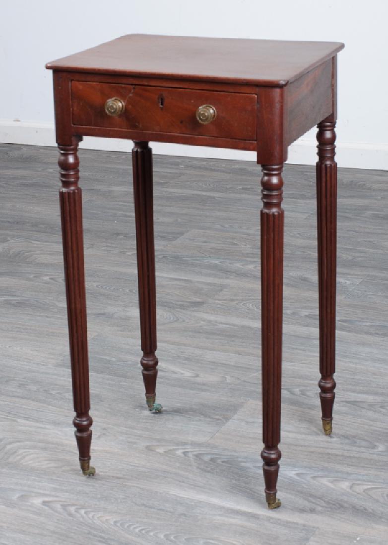 English Mahogany Single Drawer Work Stand