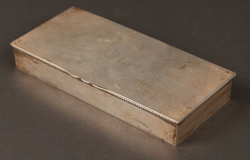 Sterling silver cigarette box