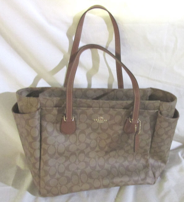 Coach Signature Baby Diaper Bag/ Tote Bag