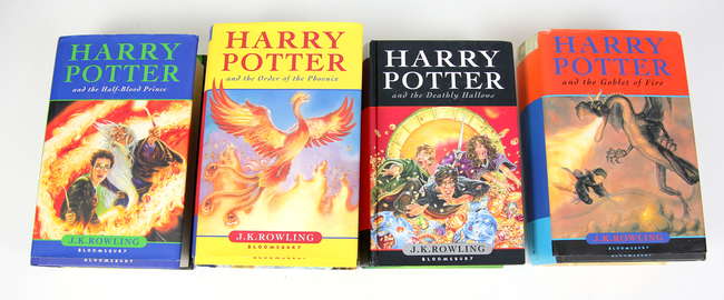 Harry Potter - Four hardback first edition books