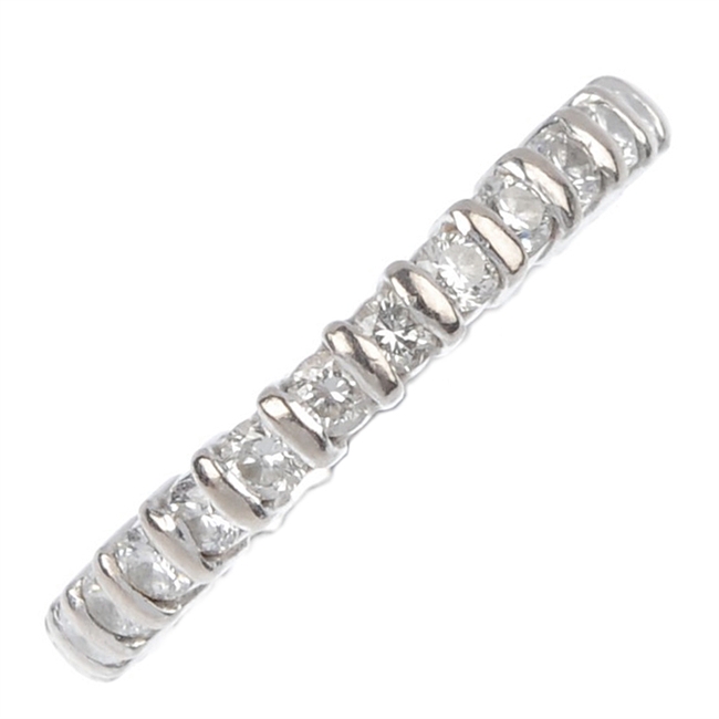 An 18ct gold diamond full eternity ring.