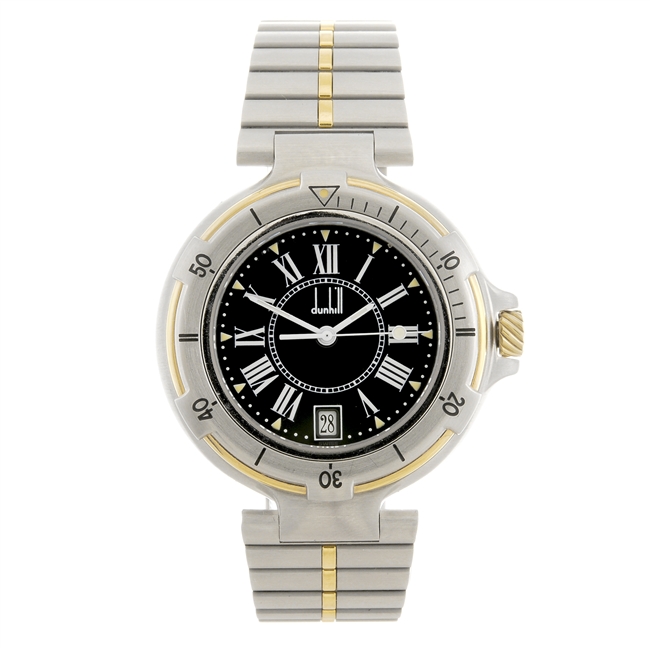 A stainless steel quartz gentleman's Dunhill bracelet watch.