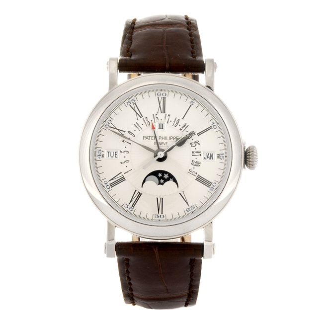 PATEK PHILIPPE - a gentleman's Retrograde Perpetual Calendar wrist watch.