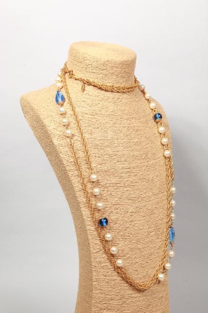 CHANEL Made in France Long sautoir double…