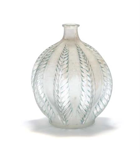 Lalique Molded Glass Malines Vase