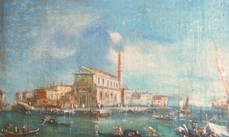 Manner of Francesco Guardi Venetian Capriccios: Two