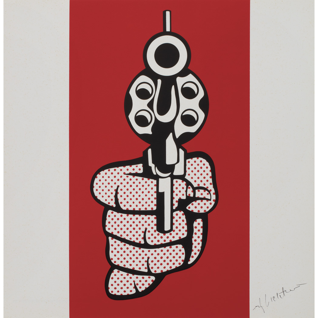 After Roy Lichtenstein PISTOL Color screenprint