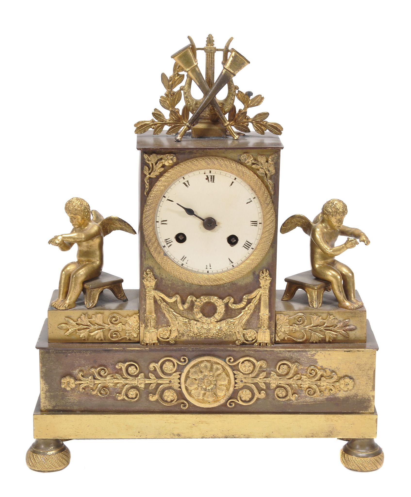 A French Empire ormolu mantel clock Unsigned