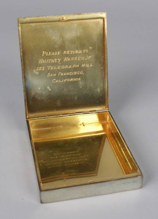 STERLING SILVER CIGARETTE BOX