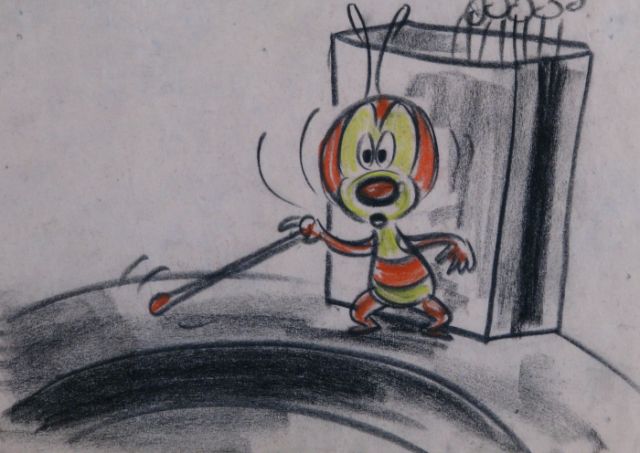 Buzz', Donald Duck Production Drawing