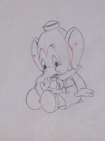 Two, Vintage Disney Original Animation Drawings