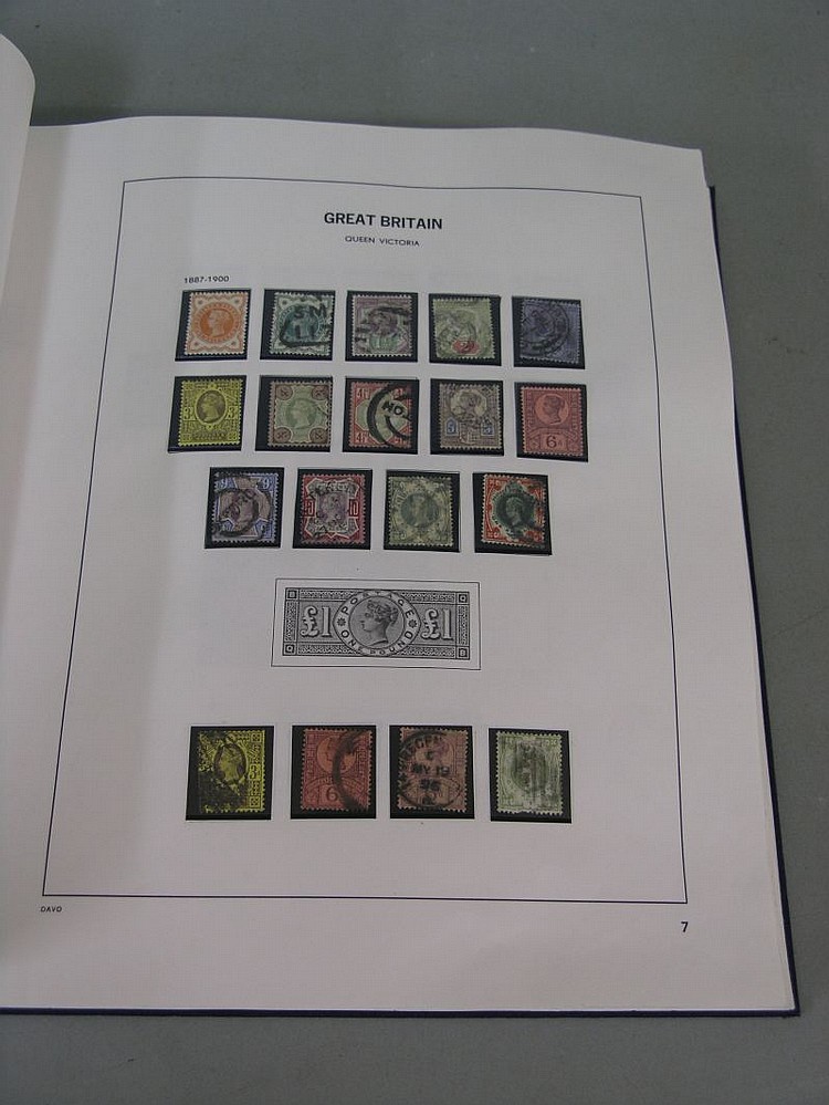 Three Stanley Gibbons Great Britain Luxury Stamp Albums,