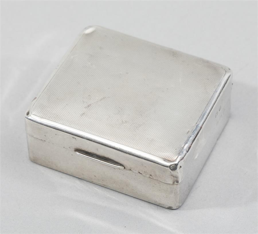 English Sterling Silver Cigarette Humidor Box