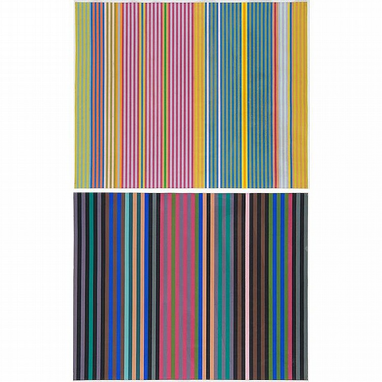 Gene Davis (1925-1985, American), (2) screenprints