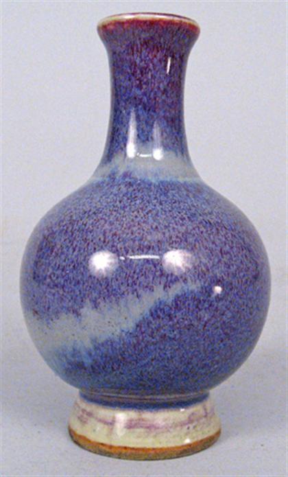Small Chinese flambe vase, qing dynasty