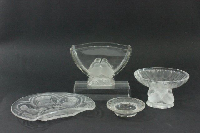 Lot of Glass Pieces Including Lalique