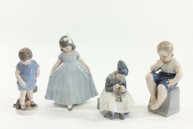Group Lot 4 Royal Copenhagen Porcelain Figurines