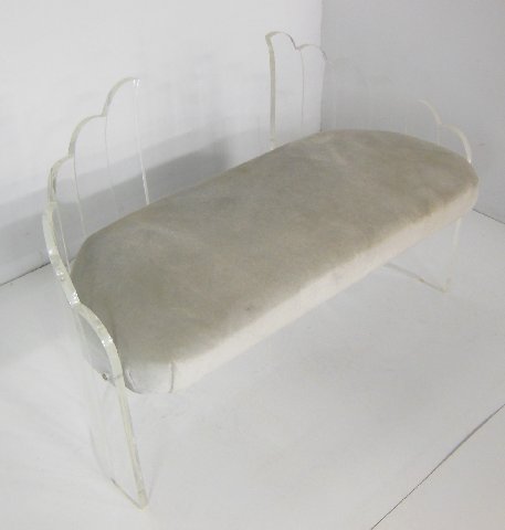 Charles Hollis Jones lucite wing bench