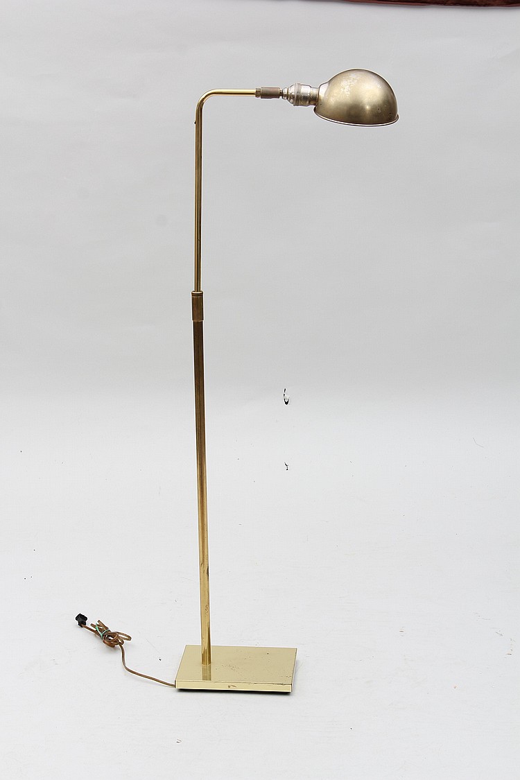 Koch and Lowy adjustable brass floor lamp