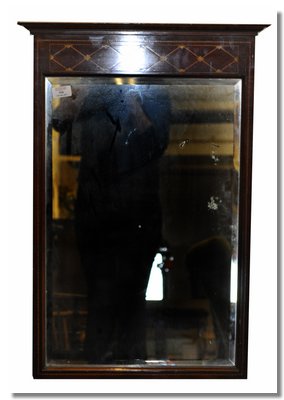 Edwardian inlaid mahogany dressing table mirror.