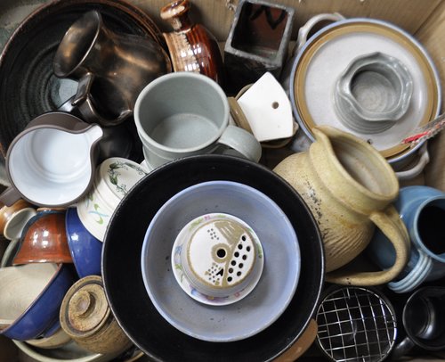 Studio stoneware and other ceramics