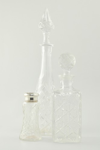 Orrefors glass decanter and stopper
