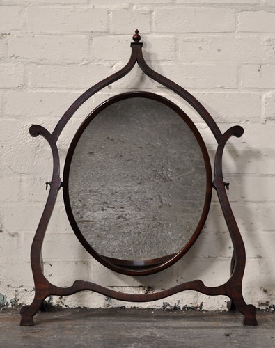 Walnut dressing table mirror